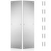 2 Pcs Push Door Plate 15X3.5" Stainless Steel Door Push Plate Door Kick Plate,Brushed Doorplate Door Proection Metal Plate