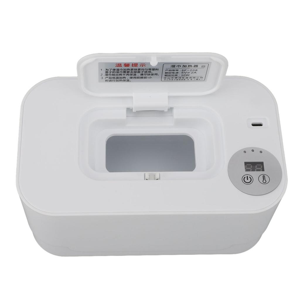 Feuchttuchwärmer mit Nachtlicht Temperatur einstellbar Nachfüllbar Multifunktional Tragbar USB Babyfeuchttuchhalter