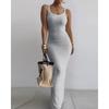 Tailored and Tight Long Dress with Camisole Sling Slim Fit Skinny Long Dress
