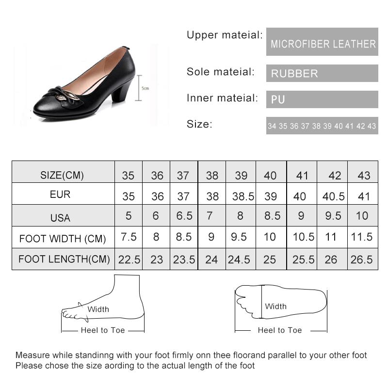 Fashion Women Shoes High Heels Pumps Fashion Party Round Toe Leather Spring Fall Shoes Classic Black for Office Lady Tenis Feminino