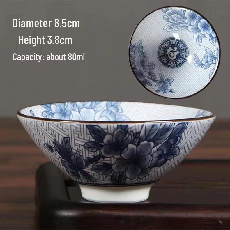 Blau-weiße Douli-Teetasse aus Porzellan für Kung-Fu-Tee