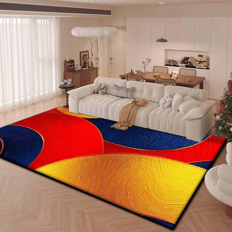 

Nordic Geometric Abstract Carpet Living Room Light Luxury Decoration Home Large Area Rugs Bedroom Easy Clean Plush Floor Mats 60*90cm
