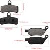 Cyleto Front and Rear Brake Pads for Harley Davidson Softail Slim,Heritage Softail Classic,Fatboy, Standard, Dyna Wide Glide, Super Glide, Low Rider,