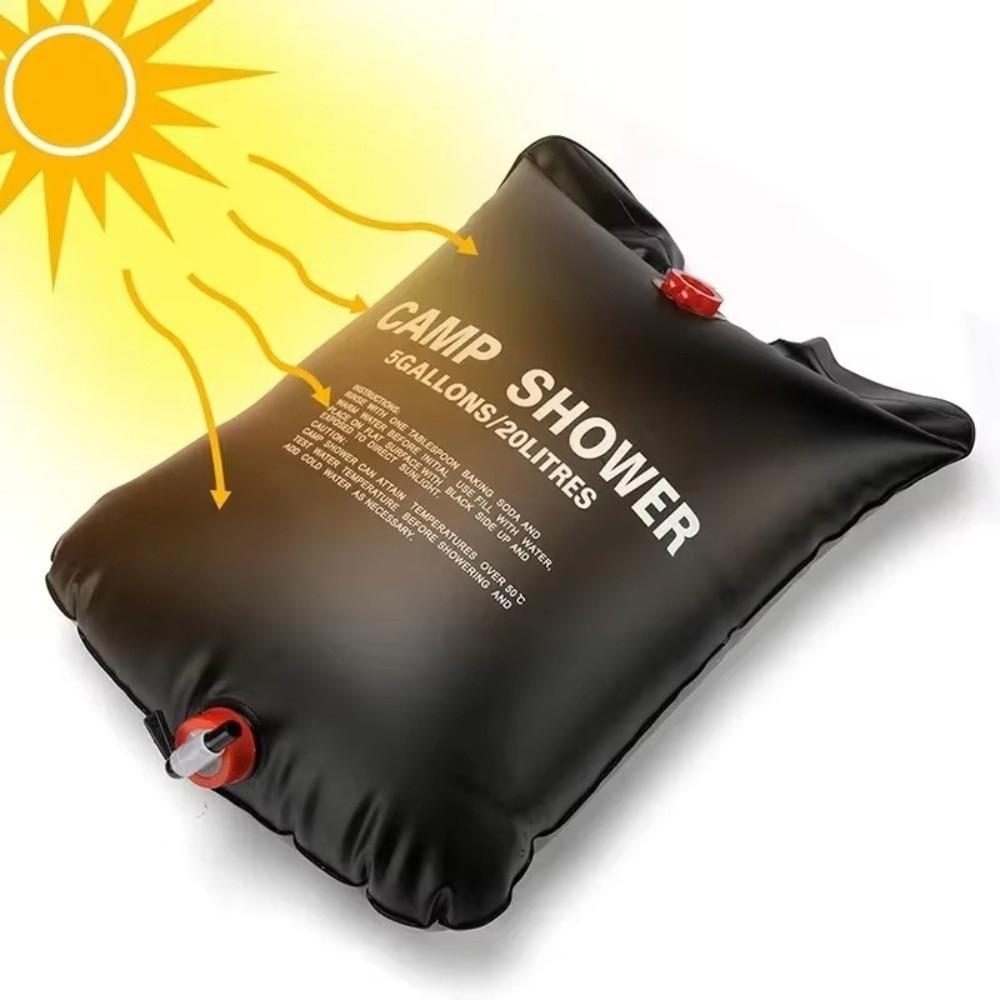 Compact Foldable Water Bag 20L Outdoor Shower Bag Multi-Purpose Solar Shower Bag  Camping Trips