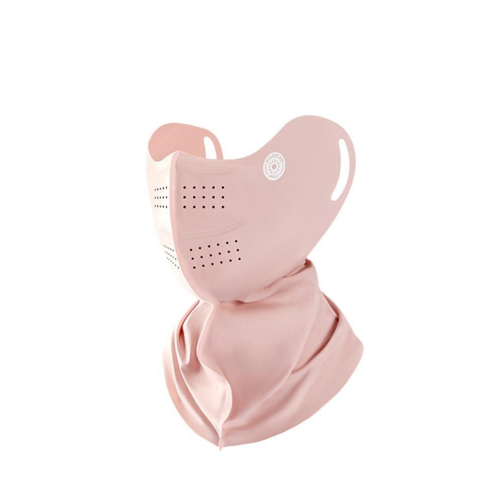 

Anti-UV Sunscreen Face Mask Thin Half Face Cover Scarf Face Cover Mask Women s розовый