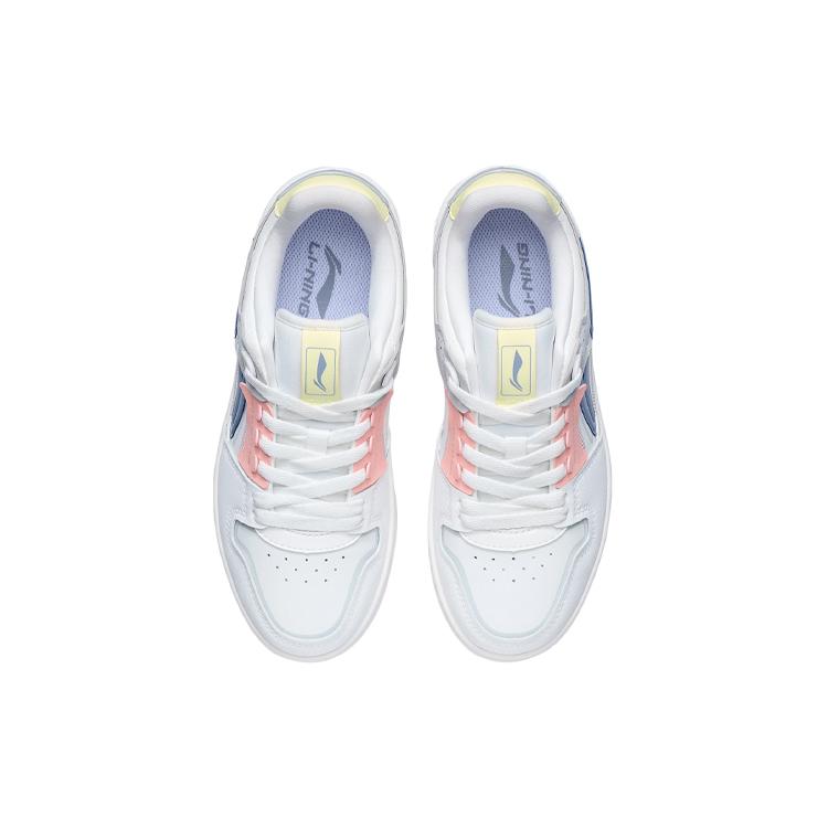 Li Ning Synthetic Leather Comfortable Slip Resistant Cushioning Abrasion Resistant Lightweight Low top Skateboard Shoes AGCP362-17