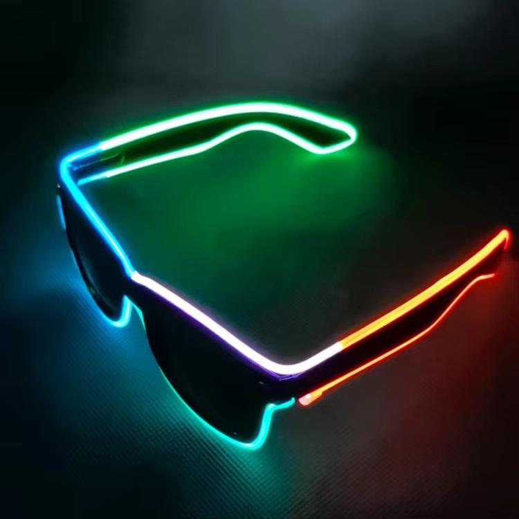Fancyfamily 1PC Halloween Fluorescent LED Luminous Eyeglasses Sunglasses Party Props