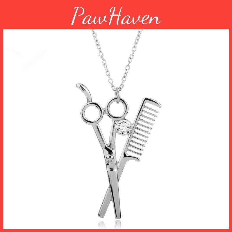 Elegant Necklace Alloy With Scissor Pendant For Professional Or Casual Accessory