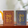 2025 Desk Calendar Mini Book Shape Compact Portable Retro Calendar Thick Paper