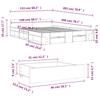 Bed Frame with Drawers Grey Sonoma 150x200 Cm Particleboard