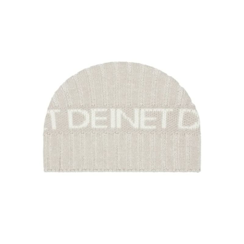 

DEINET DEINET ЛОГОТИП ВЯЗАНАЯ ШАПКА БИНИ БЕЖЕВОГО ЦВЕТА FREE