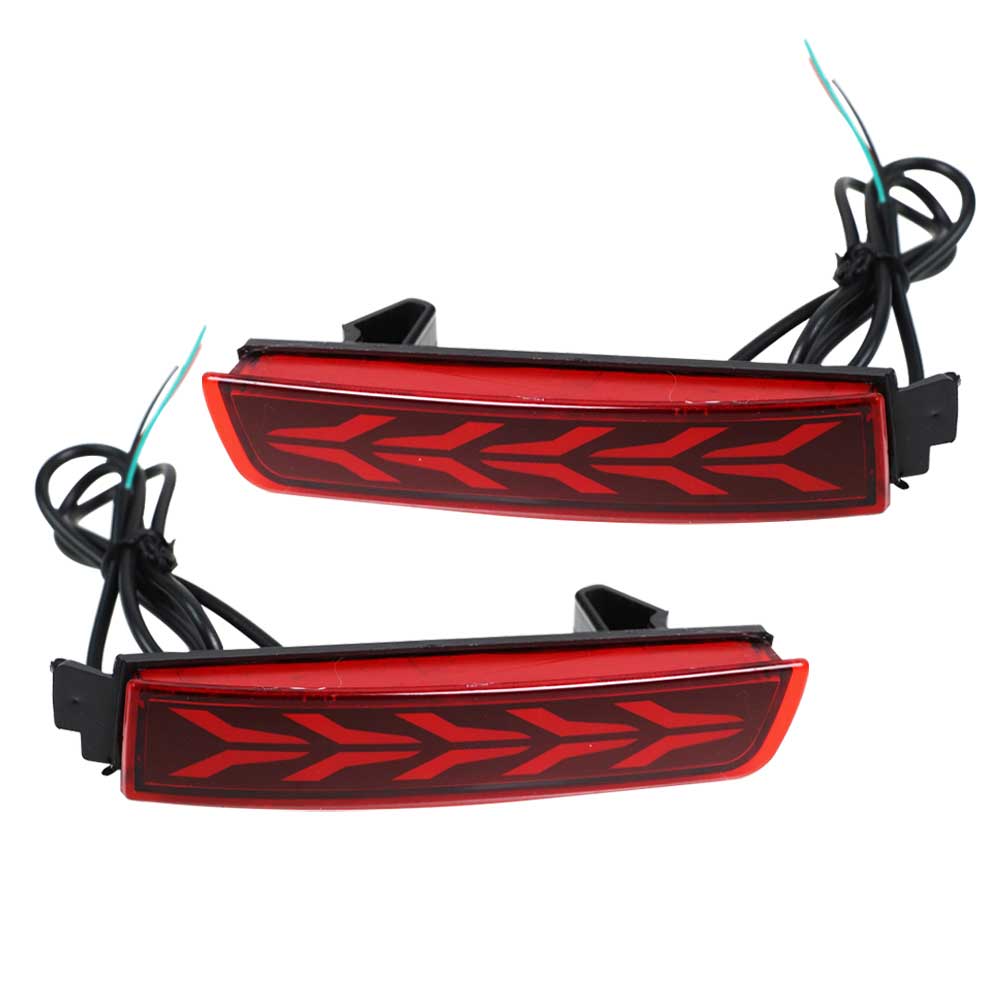 2PCS LED Reflector For Nissan Kicks 2016 - Car Tail Light Rear Fog Lamp Bumper Light Auto Bulb Brake Light