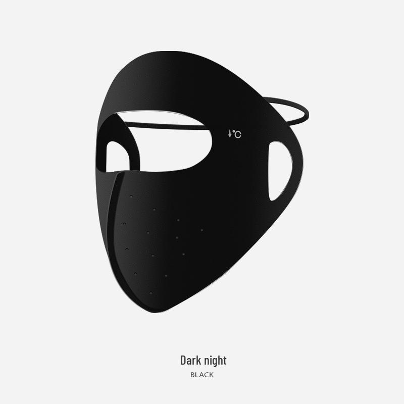 Unisex Gradient Blush Ice Silk Sunscreen Mask: Breathable & UV-Protective with Eye Corner Shield.