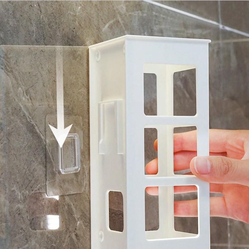 1pc Household Rolled Edge Storage Box, No Drilling Required; Barber Tool Manager, Curling Iron Organizer, Hair Styling Tool Holder