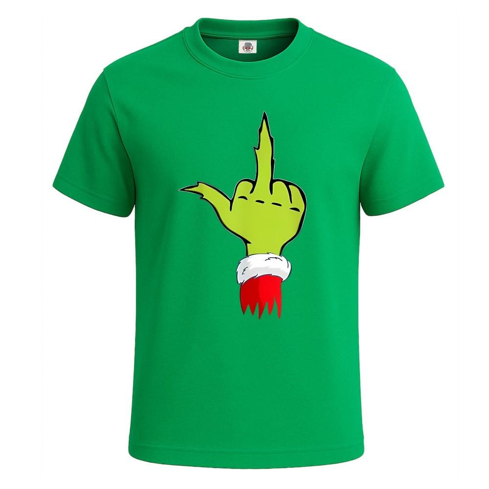 Christmas middle finger humor adult christmas xmas mens t shirt funny shirt top 2XL