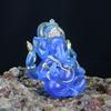 Statua Fatta a Mano in Resina del Signore Ganesha Statuetta Dio Elefante Ganpati per Altare di Casa Decorazione Indù Regalo di Prosperità