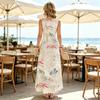Women's Flowy Lightweight Sleeveless Maxi Dress Stylish Elegant for Beach Vacation & Casual Daily Wear