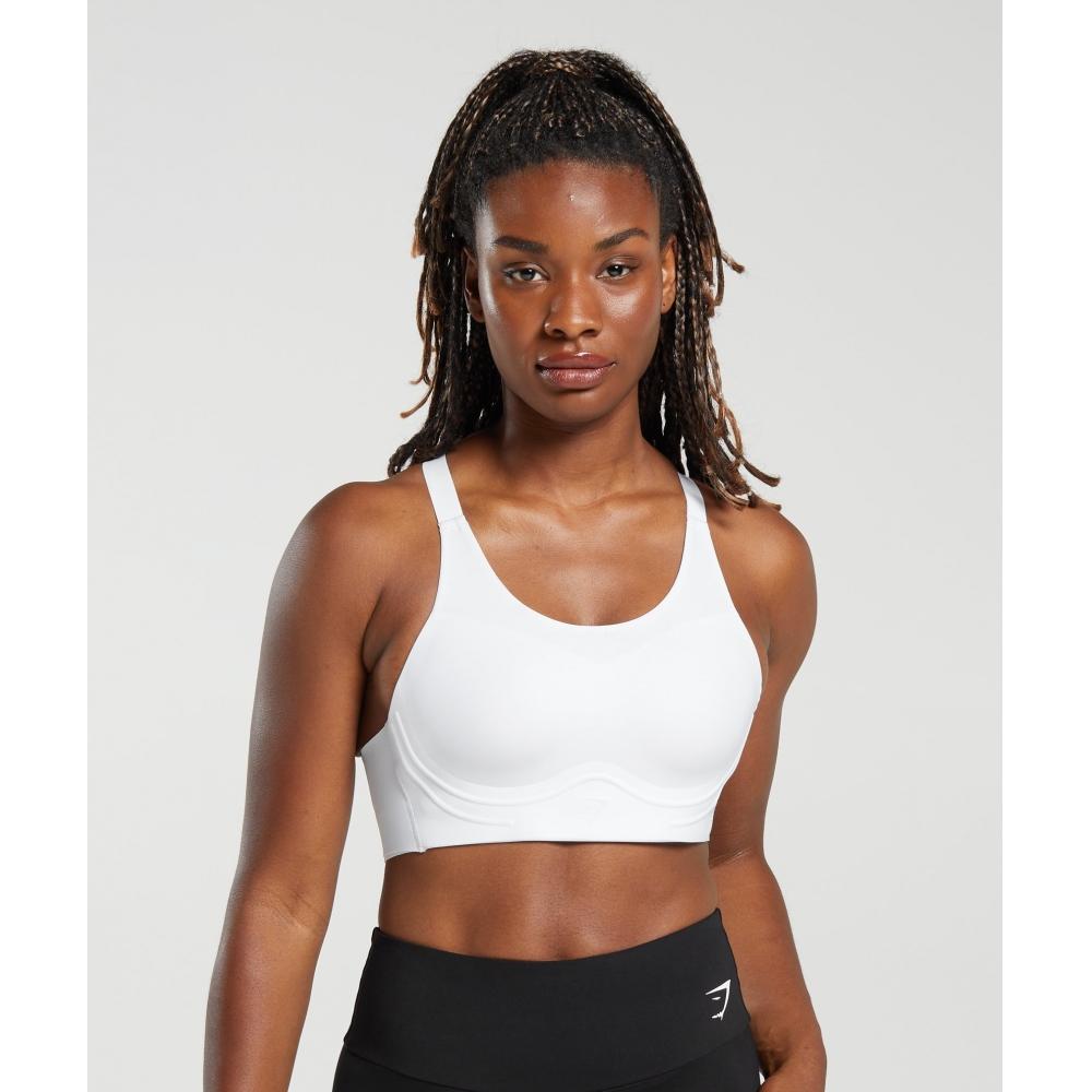 

Gymshark Спортивный бюстгальтер с перекрещенной спиной, белый B5A5J WBBM