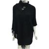 Autumn/Winter High Neck Buttoned Tassel Women's Cape: Warm European & American Fashion Knitted Sweater Shawl