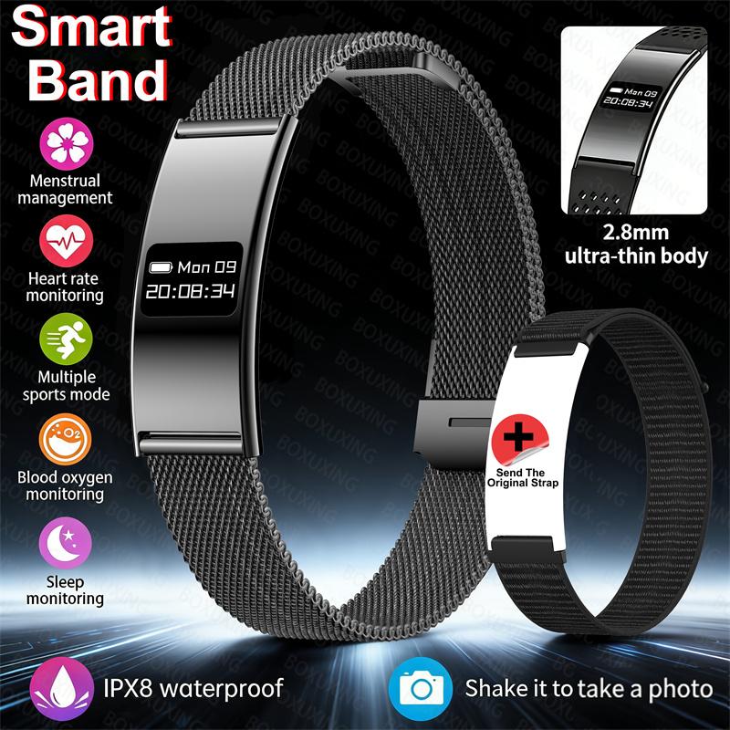 New 2.8mm Ultra Thin Long Battery Life Smart Bracelet IPX8 Waterproof Sport Bracelet Health Monitor Men Women Smart Watch