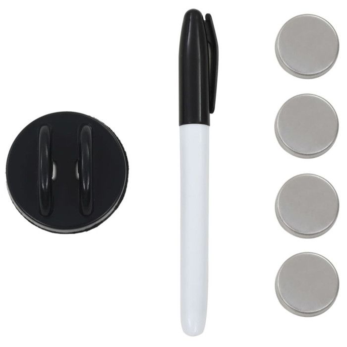 VidaXL Tableau noir magnétique mural Verre 60x60 cm