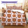 Pink Cartoon Art Pattern Bedding,Quilt Set Quilt Cover Pillowcase Home Birthday Gift (1 * Duvet Cover + 2 * Pillowcase, Without Core)