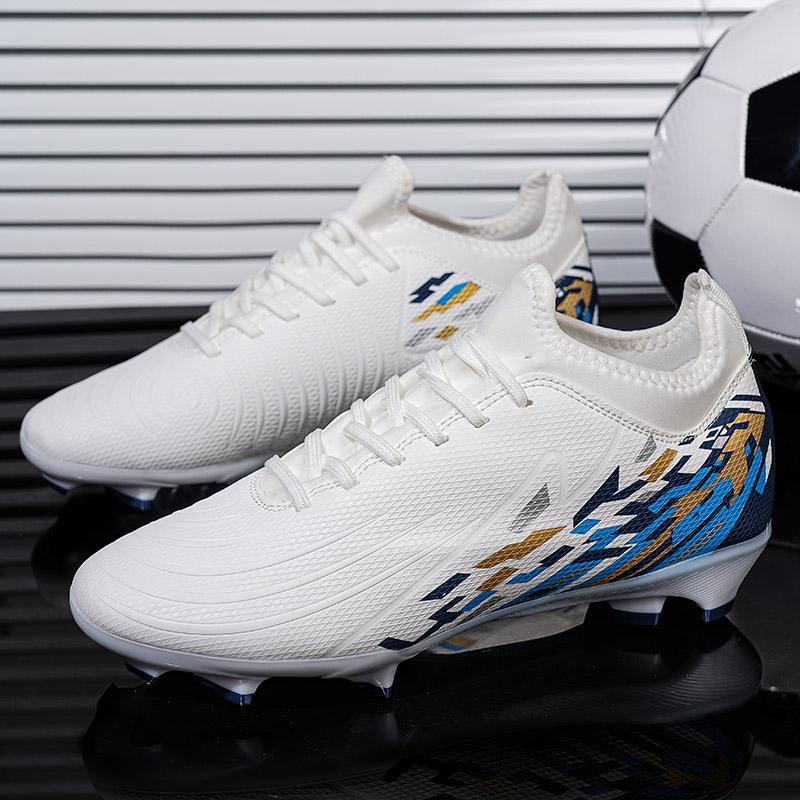 New Men Kids Soccer Shoes Cleats Football Boots Sports Long Studs Shoes for Training Competition
