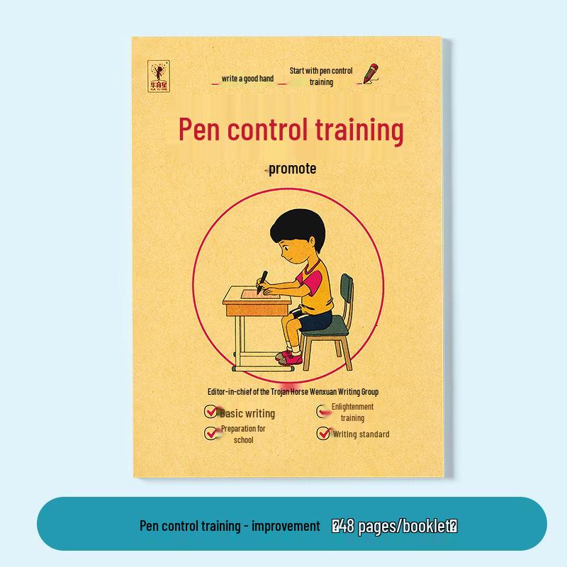 Dětská kniha na procvičování pinyinu a trénink kontroly tužky: Psaní abecedy pro seniory pro začátečníky