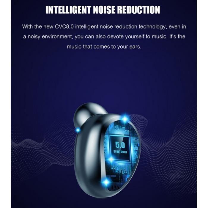 F9 Mini 5D Stereo Wireless Bluetooth Earphone IPX7 Waterproof Sport Earbuds with 3500mA Power Button Version