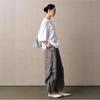 Retro Linen Plaid Pleated Casual Pants