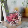 Compatible Music Flower Box: Secret Language Building Blocks, Preserved Flower Bouquet, Handmade Ornament, New Year Gift.