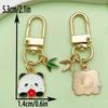 Adorable National Treasure Panda Metal Keychain – Cute & Quirky Cartoon Dāi Méng Panda Keyring Pendant for Men, Women, & Bag Charms.