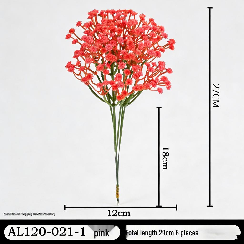 Baby's Breath Artificial Flower Hand Bouquet for Weddings, DIY Soft Rubber Floral Accessories
