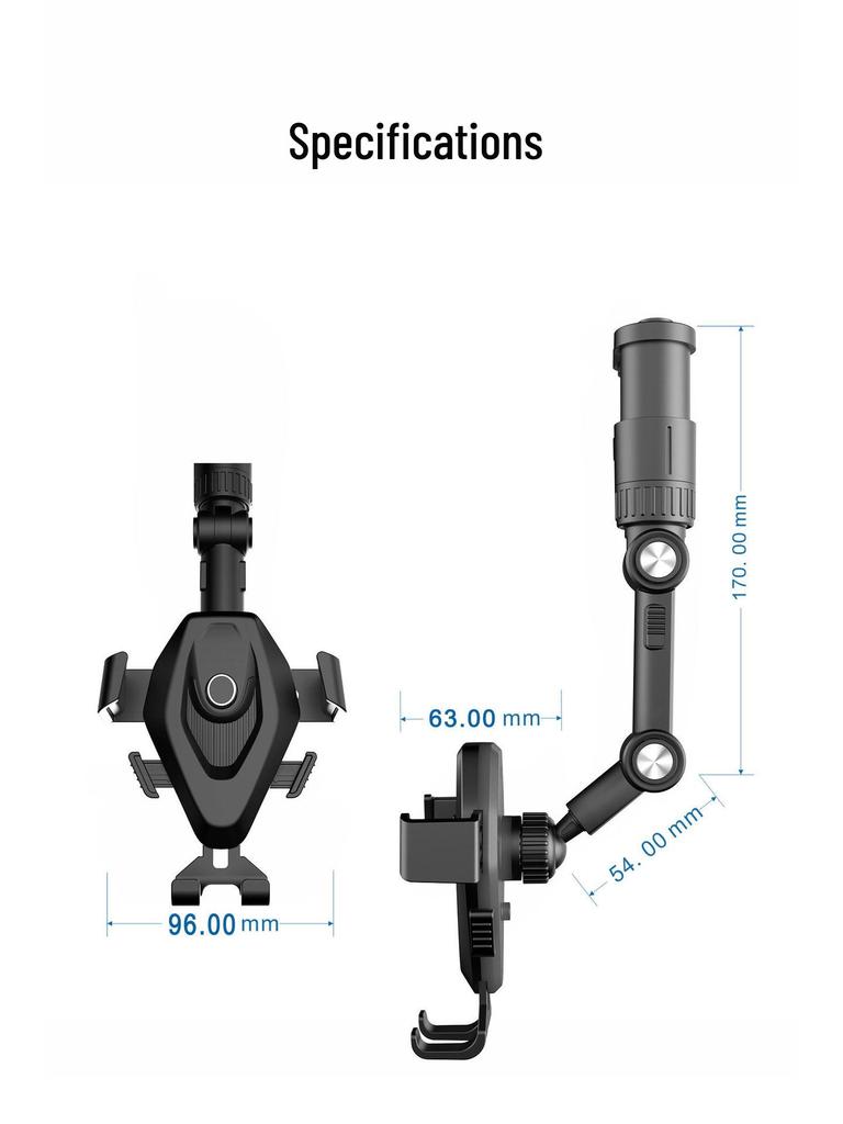 Telescopic Suction Cup Phone Holder with Quick Release for Car Dashboard