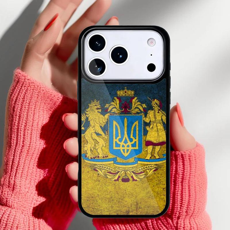 

U=kraine Flag Phone Case for iPhone 17 Air 16e 15 14 13 Pro Max Back Cover for 12 11 Pro Coque iPhone 16 Pro Max