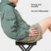Custom Logo Portable Lightweight Outdoor Folding Stool Metal Picnic Chair for Hiking Parks Garden Durable Outdoor Furniture