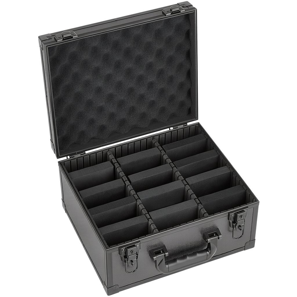 Graded Card Case 3 Row 180 PSA Slab Storage Box with Mechanical Lock, Baseball Sports Trading Cards Holder Collector with 12 Dividers, Holds 120 SGC