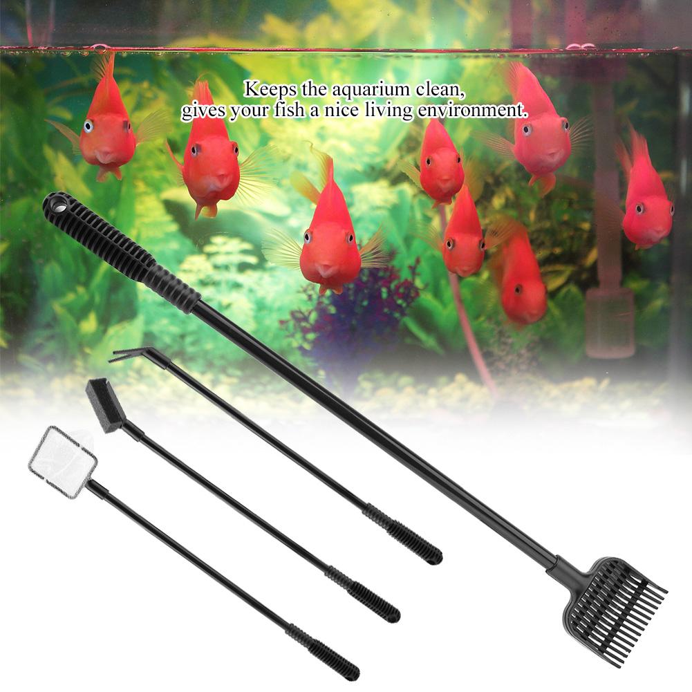 4 In 1 Portable Aquarium Cleaning Tool Set Fish Tank Cleaner Brush