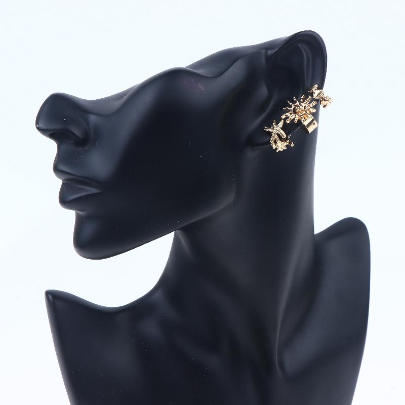 3Pcs Ear Cuff Earrings Non-Piercing Starfish Sun Cuff Ear Clip Earring For Women Fake Cartilage Simple Y2K Jewelry