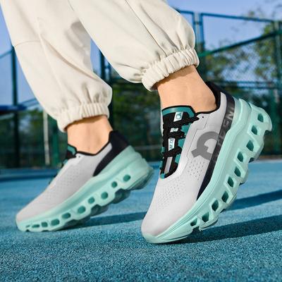 Zapatos de verano tejidos con malla transpirable y amortiguación para correr, zapatillas deportivas, zapatos de papá, zapatos para hombre