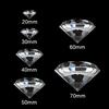 20-70mm Großer Klarer Kristall Diamant Großes Glas Haus Briefbeschwerer Ornamente Dekoration Weihnachten Hochzeit Party Romantisches Handwerk Geschenk