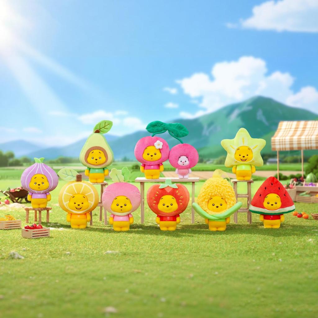 TOP SPIELZEUG Disney Winnie Puuh Plüsch Anhänger Serie Gachapon Blind Box Figur Plastikmodell Premium Weich-Vinyl Spielzeug Geburtstagsgeschenk Winnie Puuh