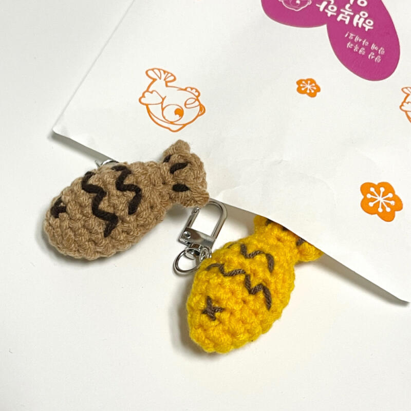 Bungeoppang Schlüsselanhänger Gestrickt Handgemacht Schlüsselanhänger Niedliche Puppe
