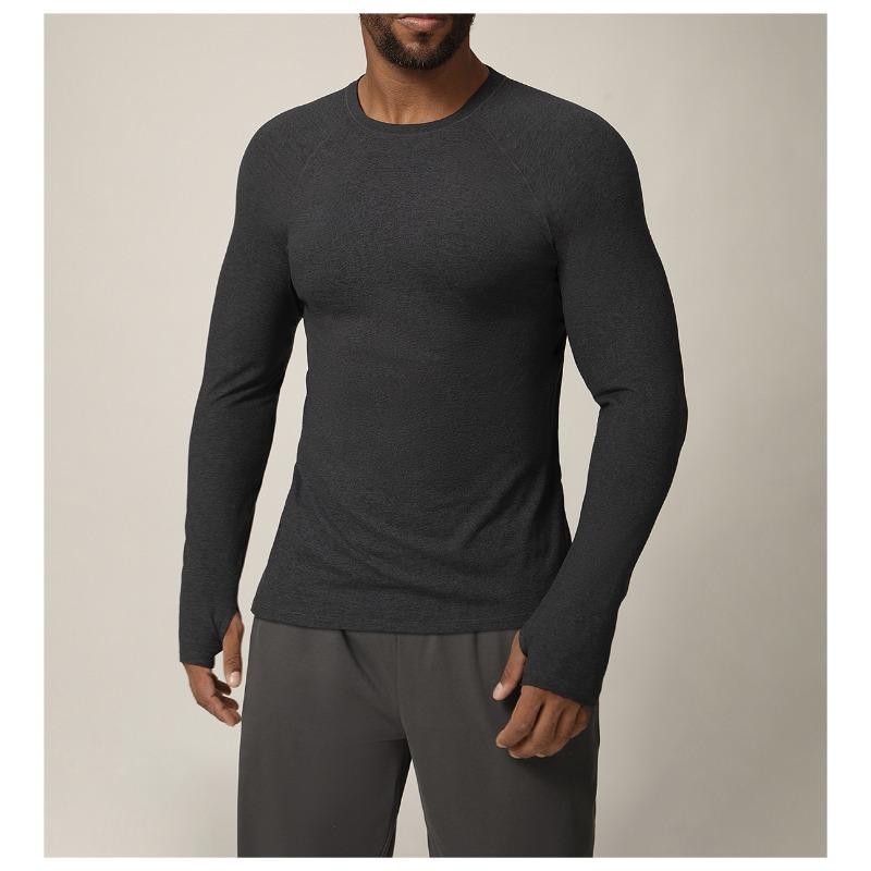 Mens Quick Dry Long Sleeve Sports Fitness Running Training Workout Top