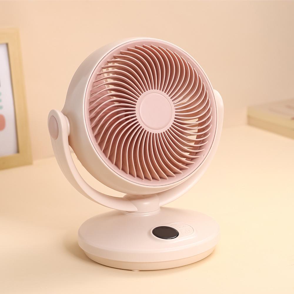 

USB Portable LED Display Oscillating Desktop Fan for Desk or Dorm Desktop Fan рожевий