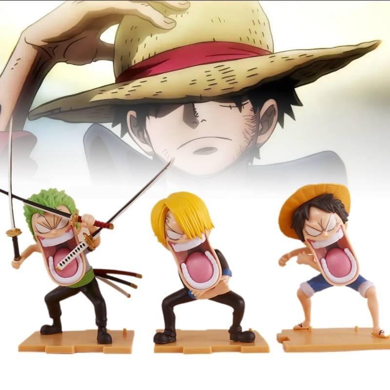 Detailed One Piece Luffy Zoro Sanji Pvc Figures Anime Collectible Desk Decor