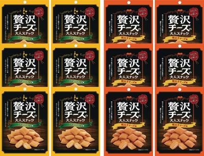 Luxury Cheese Adult Snack Set Pieces Each of Premium Cheese Flavor and Mentaiko Cheese Flavor Total 12 (6 (30g) (30g), Pieces)
