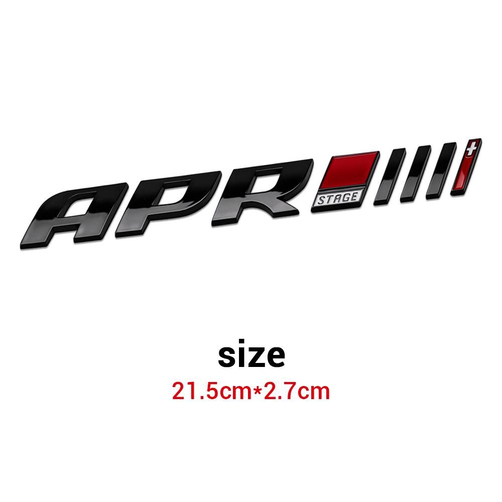 AABIN1 Emblema 3D in ABS APR Stage III Adesivo Decorativo per Carrozzeria e Bagagliaio per Volkswagen Vw T5 Cc Scirocco Tiguan Mk2 Polo 6R Jetta Mk6 Gti Golf