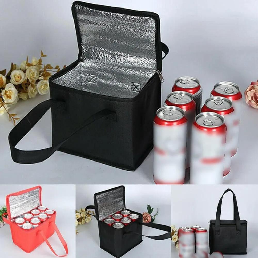 Insulated Picnic Bag with Thickened Aluminum Film Lining Large Capacity Handheld Outdoor Cooler Tote for Camping and Travel