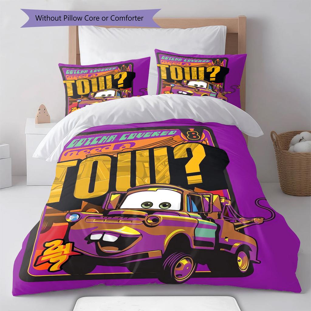 The Mater Trailer Service Duvet and Pillowcase Bedding Set Is Perfect for Decorating Boys' and Girls' Bedrooms.
